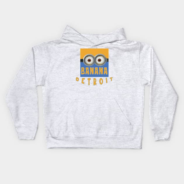 MINION BANANA USA DETROIT Kids Hoodie by LuckYA